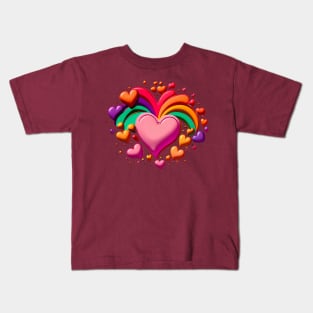 Heart Valentines Day Kids T-Shirt